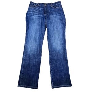 Lee Relaxed Fit Straight Leg Jeans Women's 16 Long Blue Denim